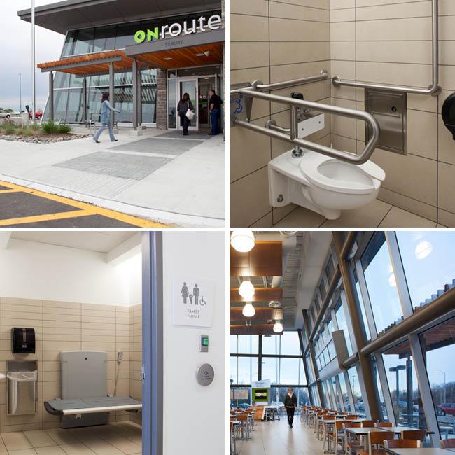 Accessibility features at Onroute Service Centres