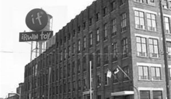 Black and White photo fo the Irwin Toy Factory in Liberty Village