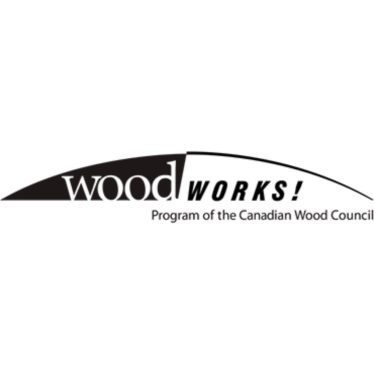 WoodWORKS! logo, a program of the Canadian Wood Council
